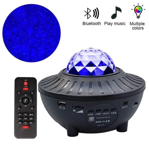 Colorful Starry Sky Galaxy Projector Nightlight Child Blueteeth USB Music Player Star Night Light Romantic Projection Lamp Gifts