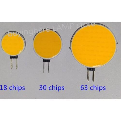 DC12V COB Led G4 12V round Pin Round shape Flat G4 LED COB 12V Decorative lights Indoor light LED COB G4 DC12V Disc shape