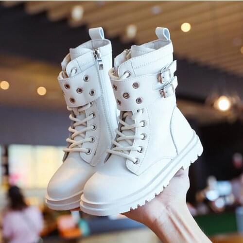 Kids Shoes 2021 Autumn Winter Children Leather Boots Baby Boys Fashion Long Snow Boots Girls Brand Sport Shoes Sneakers