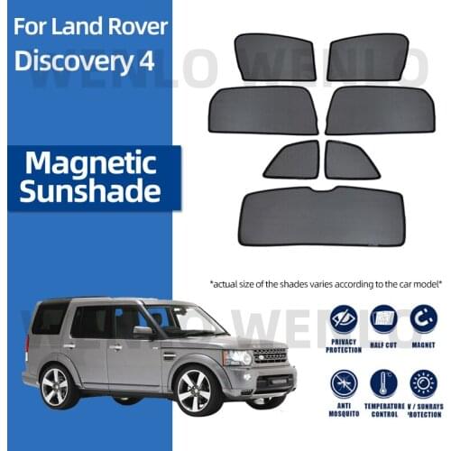 For Land Rover Discovery 4 Windscreen Curtains Removable Sunshades Custom Magnetic Meshes Rear Side Window Net Darkening Cover