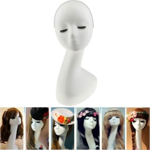 Women Mannequin Head Wigs Display Stand Scarf Hat Display 44cm