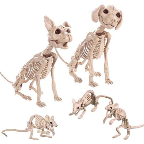 Halloween Party Skeleton Mouse Spider Bat Prop Animal Bones Hanger Decor Party Shop Decoration Horror Atmosphere
