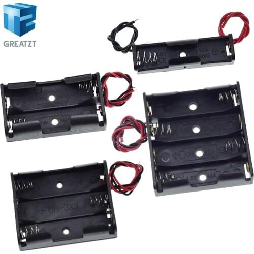 GREATZT 1PCS AA Size 5 Battery Storage Box Case Holder Leads With 1 2 3 4 Slots Container Bag DIY Standard Batteries Charging