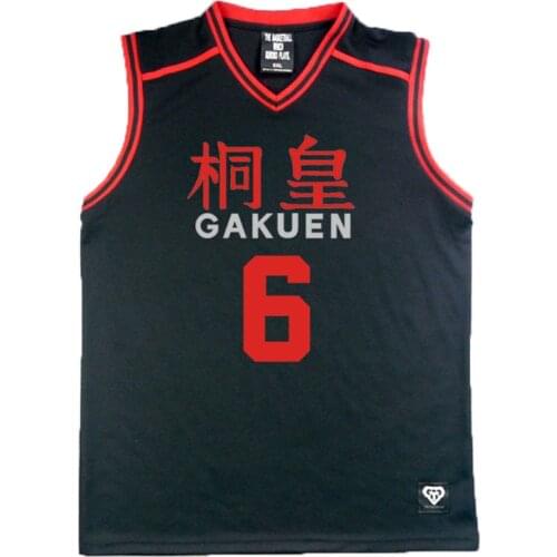 Anime Kuroko No Basuke TOO GAKUEN Wakamatsu Kosuke 6# Costume Basketball Jersey Cosplay Uniform Vest Singlet Shirt Sleeveless