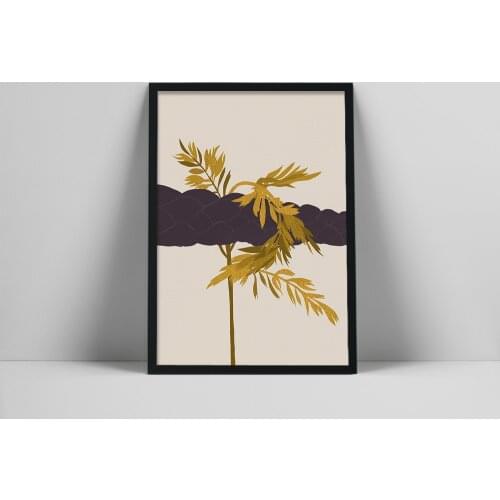 Minimalist Botanical Print, Scandinavian Art, Modern Botanical Art, Mid Century Wall Art, Abstract Botanical Print