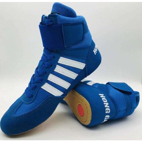 Sinibudo Wrestling Shoes for men raining shoes leather sneakers professional boxing shoes S003