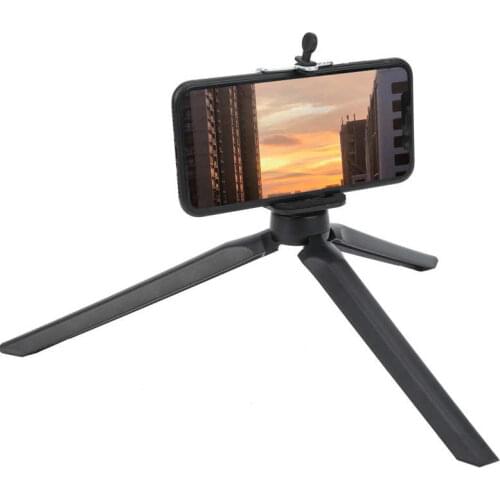 Mini Desktop Tripod Portable Mobile Phone Stand Bracket with Phone Clip for Selfie Tripod Accessories
