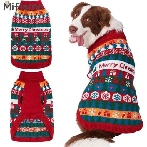 Miflame New Year Small Dogs Sweater Festival Party Dog Clothes Beagles French Bulldog Warm Pets Clothing Christmas Dog Costume