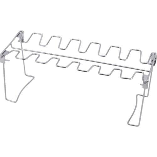 Chicken Wing Leg Rack Grill Holder Stainless Steel Rack With Drip Pan For Bbq Multifunctional Chicken Leg Oven Grill Rack