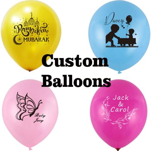 Custom balloons Printing Your Own Personalized LOGO Name Sticker advertising Birthday Party Foil Ballons for Customized