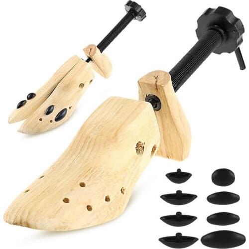 Shoe Stretcher Wooden Shoes Tree Shaper Rack Wood Adjustable Flats Pumps Boots Expander Trees Size S/M/L Man Women Metal Baking