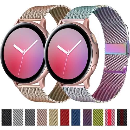 20mm 22mm Universal Milanese Band For Samsung Galaxy watch 3 45mm 41mm/Active 2 46mm/42mm Gear S3 bracelet Huawei GT/2/2e strap