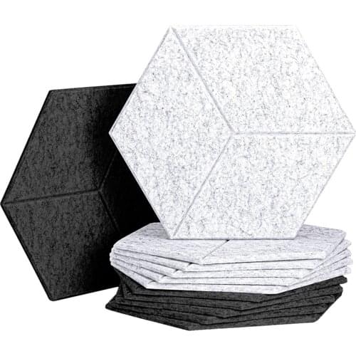 Hexagon Acoustic Panels Foam Panels 14X13X0.4inch Sound Proofing Padding for Wall Acoustic Treatment for Studio Office CNIM Hot