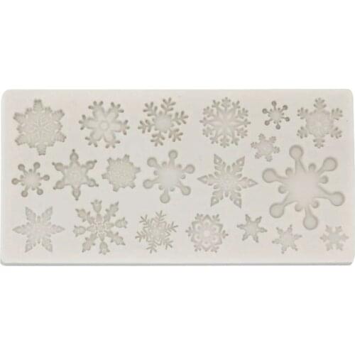 Snowflake Silicone Mold Fondant Cake Decorating Tools Sugarcraft Candy Clay Mold Cookie Cupcake Chocolate Baking Mold