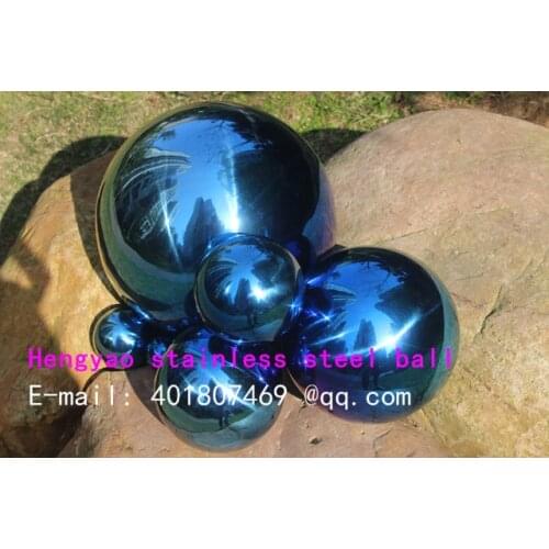 63 mm in diameter Blue stainless steel ball,hollow ball,decoration ball,Interior furnishing articles, garden decoration