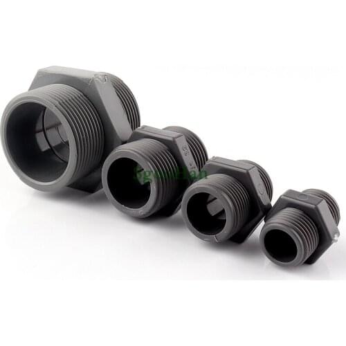 5~50pcs 1/2"~2" Male Thread PVC Pipe Nipple Connector Hydroponic Planting Frame Joints Irrigation System Connector Fittings
