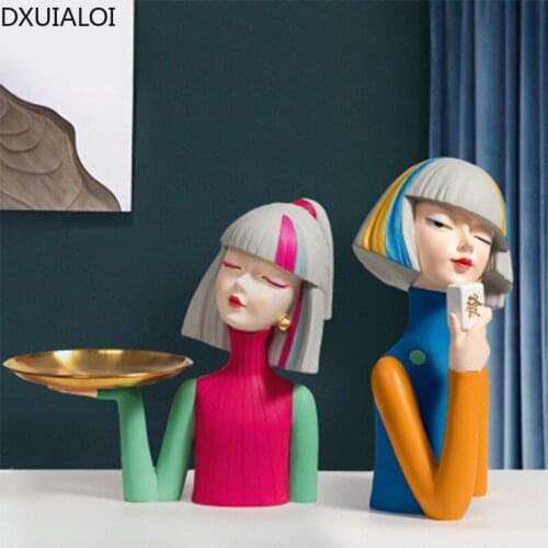 Modern Creative Tray Resin Crafts Housewarming Gift Entrance Storage Key Living Room Desktop Cosmetic Fruit Storage Decoration