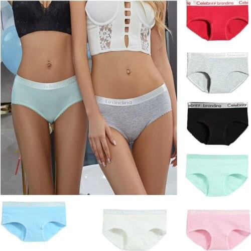 Panties Women Letter Cotton Soft Female Seamless Womens Lady Underwear Plus 5Pcs/lot SizeXXL Underpants Briefs Lingerie