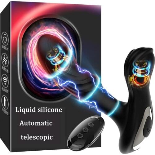 Rotating Vibration Prostate Massager For Men Vibrator Anal Plug Wireless Remote Control Vibrating Butt Plug Gay Anal Sex Toys
