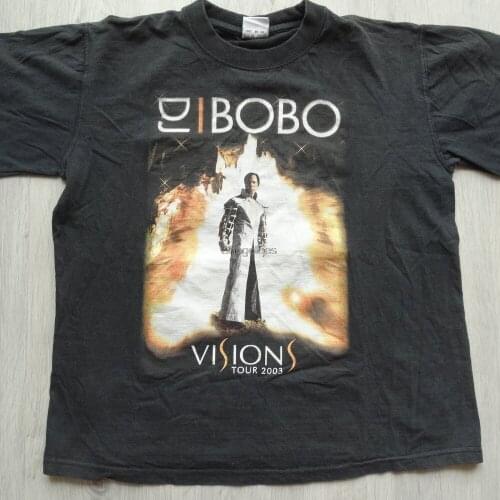Vintage DJ BOBO shirt (XS) Rare 90s Vtg Tee Eurodance Snap! Dr. Alban 2Unlimited Captain Jack Aqua Bootleg Rap