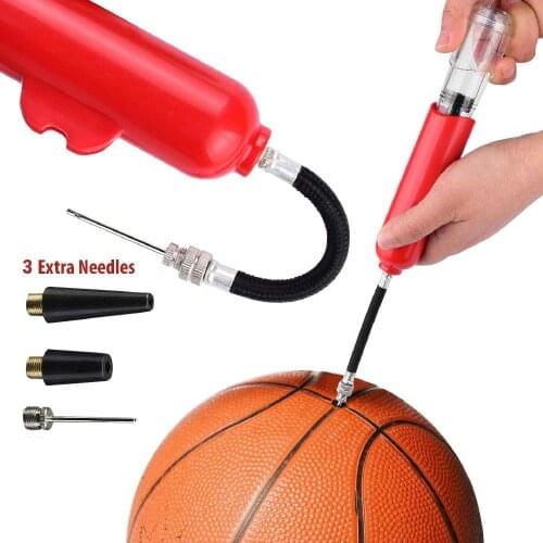 Air Pump Multifunction Portable Platic Pumping Tool for Basketball Football Volleyball with 3 Extra Air Needle
