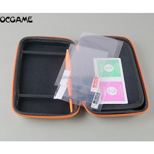 1set For New 2DS XL LL 3 In 1 Accessory With White EVA Carrying Case Bag Screen Protector Stylus Set For Nintendo New 2DS XL