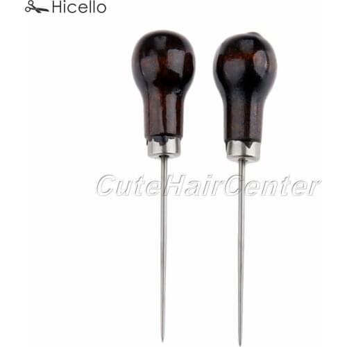 2PCS Sewing Awls 145MM Wood Metal dig holes Leather Cone DIY Tool playing eye or rivets Repair Shoes Craft Hicello