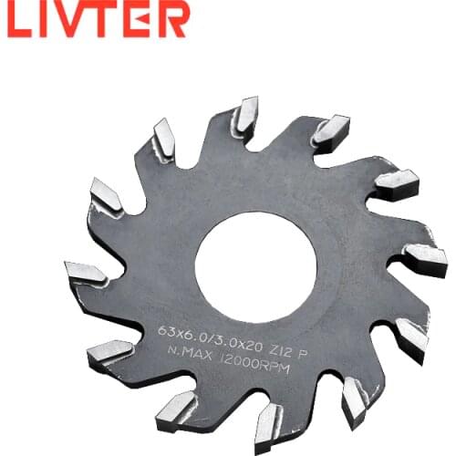 2PCS 63mm carbide tipped t slot milling cutters / saw blade milling cutter for router mortising tenoning machine woodworking