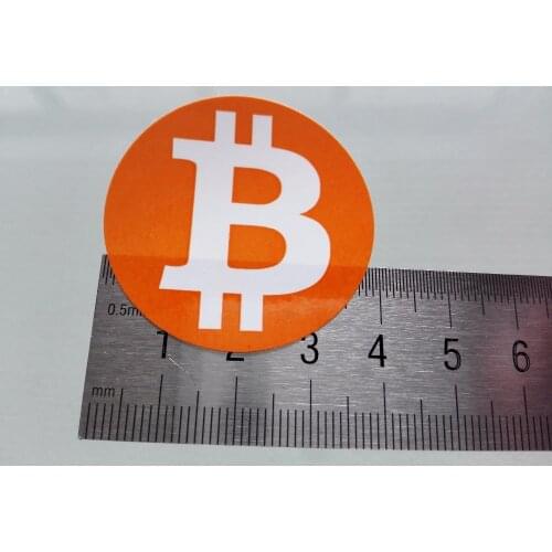 240pcs/lot diameter 4cm bitcoin logo stickers Self-adhesive cryptocurrency label, Item No.FS18