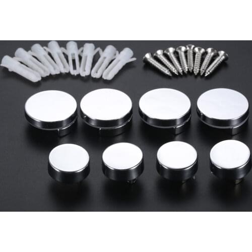 DRELD 4Pcs Bathroom Mirror Glass Hinger Fixed Advertising Plate Glass Clamp Fixed Clip for 6-7mm or 3-5mm Thick Glass M3.5X20mm