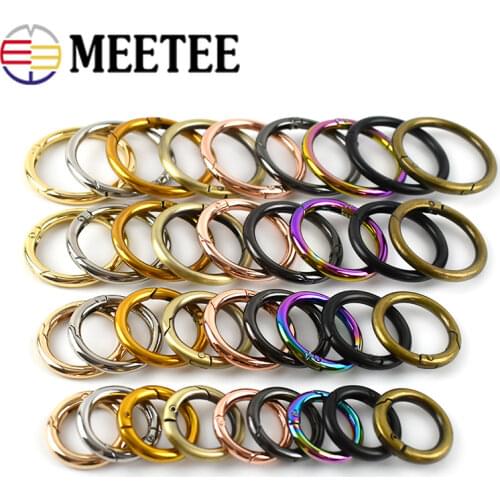 4/10pcs 16/20/25/32/38mm Spring O Ring for Bag Strap Handbag Handle Buckle Clasp Dog Collar Webbing Clip Snap DIY Accessori