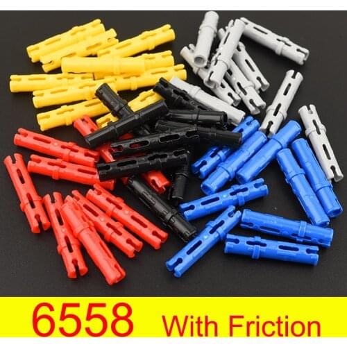50-100PCS 6558 Pin Long with Friction Ridges Lengthwise Building Block Bricks Accessories Parts MOC electric Education connector