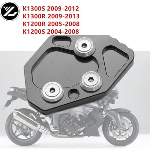 Motorcycle CNC Aluminum Foot Kickstand Extension Pad Plate Side Stand Enlarger For BMW K1300S 2009-2012 K1300R 2009-2013