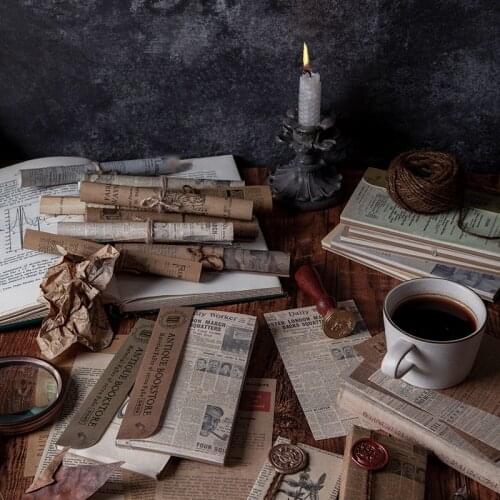 Journamm 60pcs Vintage Materials Book Paper Letter Deco for Stationery Scrapbooking Cards Journaling DIY Retro Materials Paper