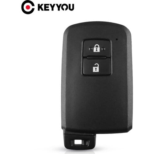 KEYYOU For Toyota Avalon Camry RAV4 Prius Land Cruiser Replacement Remote Car Key Shell Case With 2 Buttons With Uncut Blade