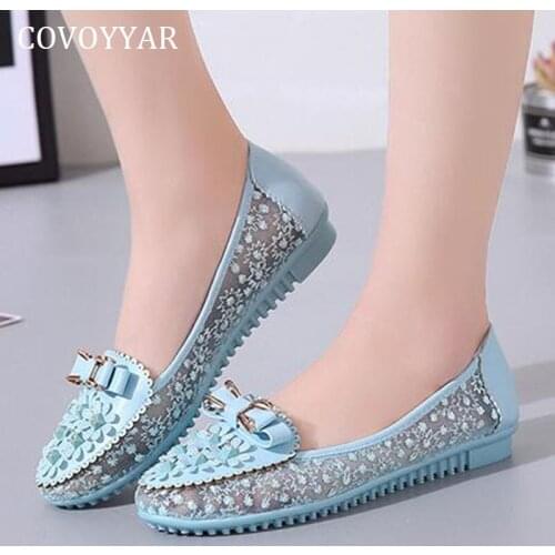 COVOYYAR Designer Women Flat Shoes New 2021 Loafers Summer Spring Slip-on Butterfly-knot Breathable Casual Womens Shoes WFS4054