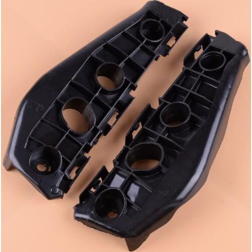 DWCX 1 Pair Black Plastic Front Bumper Support Spacer Bracket Frame Panel 5211602130 5211502130 Fit For Toyota Corolla 2009 2010