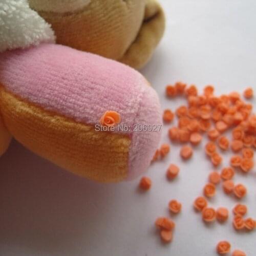 CF5-6 30pcs Cute Ceramic Small Orange Flower Shape Nail Art Decoration Outlooking