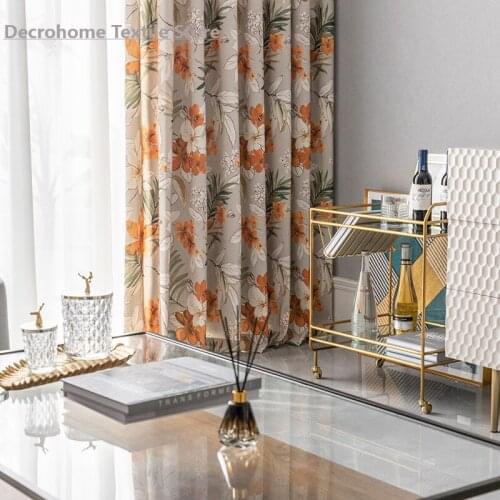 [hua jie] curtains for Living Room Bedroom Curtains Modern Minimalist Curtain Cotton Printed Curtains