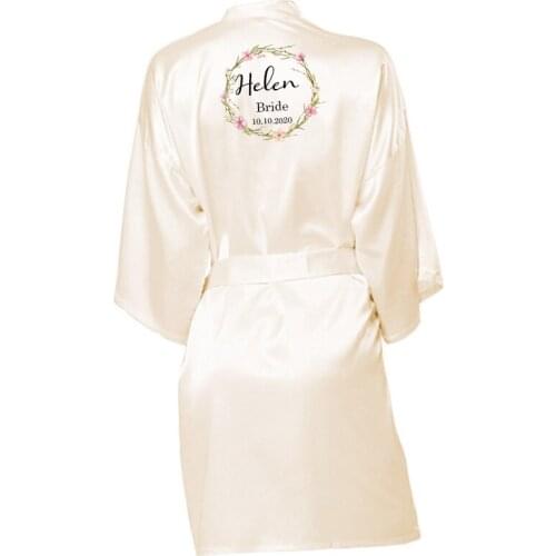 Custom mother of the bride robe Satin Silk bride robe Wedding Robe Bridesmaid Bride Dressing Gown bridesmaid robes