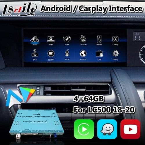 Lsailt Android Multimedia Video Interface for Lexus LC500 LC500h LC 2018-2020 Touchpad Model With Car GPS Navigation Youtube