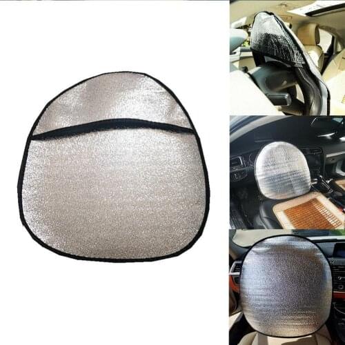 Sun Protection Visor Automotive Aluminum Foil Thicken Reflective Sunshade Steering Car Shield Wheel Foldable Accessories Co J2S3