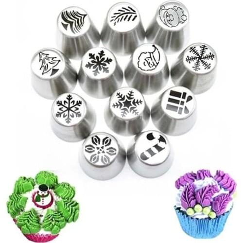 Kitchen Baking Tool Piping Tips Cake Decoration Christmas Tree Cake Nozzle Cake Pastry Stainless Steel Baking Tools