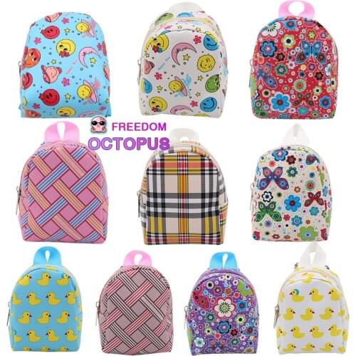 Doll Backpack Accessories Fit 17-18 Inches American Dolls Cuts Lovely Doll Bags For New Baby Russia DIY Doll Gift