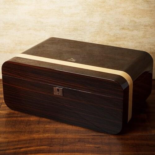 LUBINSKI Cedar Wood Humidor Travel Case Holder Capacity 70 Cigars W/Humidifier Hygrometer Tobacco Box Smoking Tool For Cohiba
