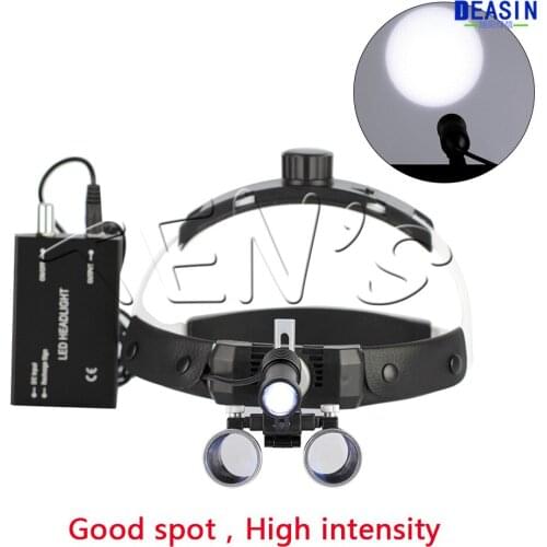 2.5X/3.5X 420 mm Dental Loupe Magnifier Binocular Magnifier Surgery Surgical Medical Operation Loupe with Spotlight Head Light