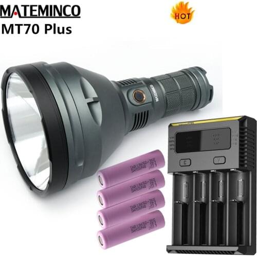Mateminco MT70 Plus Flashlight Kit CREE XHP70.2 max 6000 Lumen beam distance 1549 Meter torch + 3500mAh 35E batteries I4 charger
