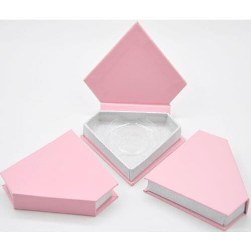 Wholesale False Eyelashes Package Eyelash Packaging Pink Diamond Box Custom Logo Lash Boxes Packaging Mink Lashes Makeup Case