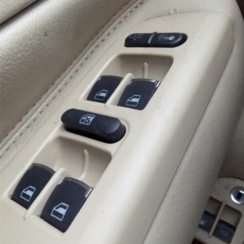 FaroeChi Chrome 3BD959857 left front Window Control Switch For VW Jetta Golf GTI MK4 Passat B5 Driver Side 3BD 959 857 1998-2005