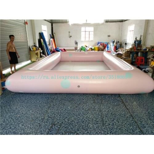 Sale of pink 4/6 m PVC inflatable swimming pool, outdoor commercial inflatable pool